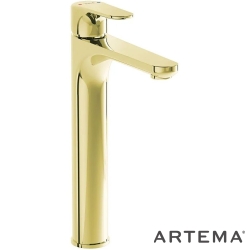 Artema - Artema Root Round Tezgah Üstü Lavabo Bataryası, Soft Altın