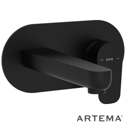 Artema - Artema Flow Soft Ankastre Lavabo Bataryası, Mat Siyah (Sıva Üstü Grubu) - A4317536