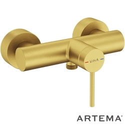 Artema - Artema Minimax Round Duş Bataryası, Fırçalı Altın - A4352925