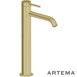 Artema - Artema Minimax Round Tezgah Üstü Lavabo Bataryası, Soft Altın