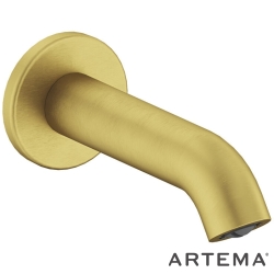 Artema - Artema Minimax Round Çıkış Ucu, Fırçalı Altın - A4354125