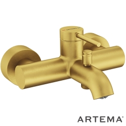 Artema - Artema Minimax Round Banyo Bataryası, Fırçalı Altın - A4354825