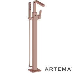 Artema - Artema Minimax Square Yerden Küvet Bataryası, El Duşlu, Soft Bakır