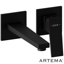 Artema - Artema Minimax Square Ankastre Lavabo Bataryası, Uzun, Mat Siyah (Sıva Üstü Grubu) - A4359336
