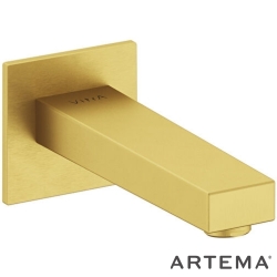 Artema - Artema Minimax Square Çıkış Ucu, Fırçalı Altın - A4359825