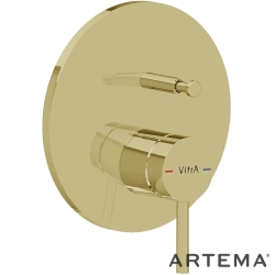Artema - Artema Minimax Round Ankastre Banyo Bataryası, Soft Altın (Minibox Sıva Üstü Grubu) - A4362074