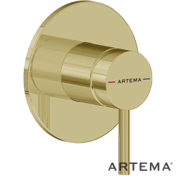 Artema - Artema Minimax Round Ankastre Duş Bataryası, Soft Altın (Minibox Sıva Üstü Grubu) - A4371074
