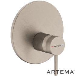 Artema - Artema Minimax Round Ankastre Duş Bataryası, Fırçalı Nikel (V-Box Sıva Üstü Grubu) - A4371134