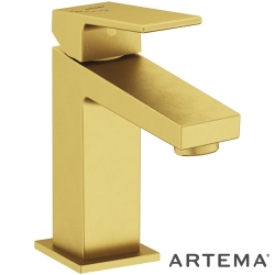 Artema - Artema Minimax Square Lavabo Bataryası, Fırçalı Altın - A4372025