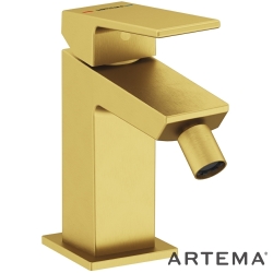 Artema - Artema Minimax Square Bide Bataryası, Sifon Kumandalı, Fırçalı Altın - A4372625