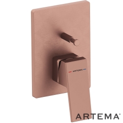Artema - Artema Minimax Square Ankastre Banyo Bataryası, Fırçalı Bakır (Minibox Sıva Üstü Grubu) - A4373224