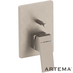 Artema - Artema Minimax Square Ankastre Banyo Bataryası, Fırçalı Nikel (Minibox Sıva Üstü Grubu) - A4373234