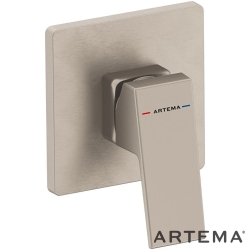 Artema - Artema Minimax Square Ankastre Duş Bataryası, Fırçalı Nikel (Minibox Sıva Üstü Grubu) - A4373334