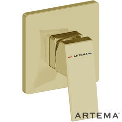 Artema - Artema Minimax Square Ankastre Duş Bataryası, Soft Altın (Minibox Sıva Üstü Grubu) - A4373374