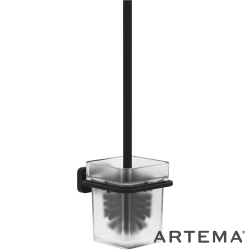 Artema - Artema Flow Tuvalet Fırçalığı, Mat Siyah (Duvardan)