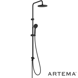 Artema - Artema Joy Round 200 Duş Kolonu, Mat Siyah