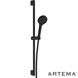 Artema - Artema Base Round 3F Sürgülü El Duşu Takımı, Mat Siyah