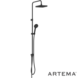 Artema - Artema Base Square 200 Duş Kolonu, Mat Siyah