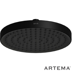 Artema - Artema Core Round Duş Başlığı, 25 cm, Tek Fonksiyonlu, Mat Siyah