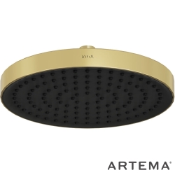 Artema - Artema Core Round Duş Başlığı, 25 cm, Tek Fonksiyonlu, Soft Altın