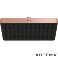 Artema - Artema Core Square Duş Başlığı, 25 cm, Tek Fonksiyonlu, Fırçalı Bakır - A4591324
