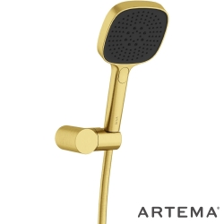 Artema - Artema Core Square 3F El Duşu Takımı, Fırçalı Altın - A4591525
