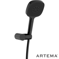 Artema - Artema Core Square 3F El Duşu Takımı, Parlak Siyah - A4591539