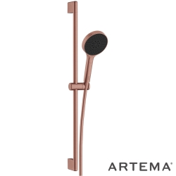 Artema - Artema Core Round 3F Sürgülü El Duşu Takımı, Fırçalı Bakır - A4591624