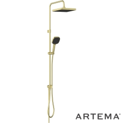 Artema - Artema Core Square 250 Duş Kolonu, Soft Altın