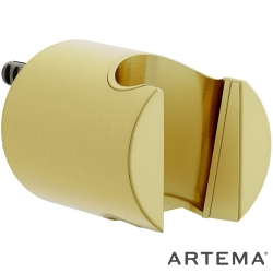 Artema - Artema Yuvarlak Sabit El Duş Askısı, Fırçalı Altın