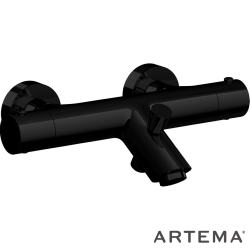 Artema - Artema AquaHeat Termostatik Banyo Bataryası, Mat Siyah