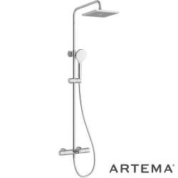 Artema - Artema AquaHeat Joy Square 200 Duş Kolonu ve Termostatik Banyo Bataryası Sistemi