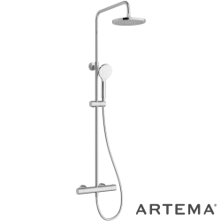 Artema - Artema AquaHeat Joy Round 200 Duş Kolonu ve Termostatik Duş Bataryası Sistemi