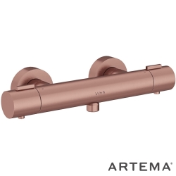 Artema - Artema Base Round Termostatik Duş Bataryası, Fırçalı Bakır - A4729924