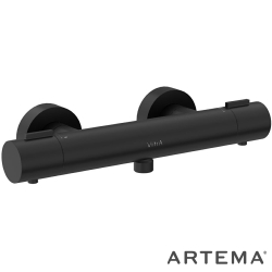 Artema - Artema Base Round Termostatik Duş Bataryası, Mat Siyah - A4729936