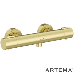 Artema - Artema Base Round Termostatik Duş Bataryası, Soft Altın - A4729974