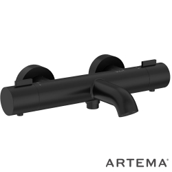 Artema - Artema Base Round Termostatik Banyo Bataryası, Mat Siyah - A4730036