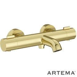 Artema - Artema Base Round Termostatik Banyo Bataryası, Soft Altın - A4730074