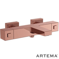 Artema - Artema Base Square Termostatik Banyo Bataryası, Soft Bakır - A4730229