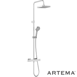Artema - Artema Base Square 200 Duş Kolonu ve Termostatik Duş Bataryası Sistemi - A47306