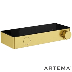 Artema - Artema Core Round Termostatik Duş Bataryası, Fırçalı Altın - A4730725