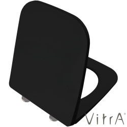 Vitra - Vitra Metropole Square Süper Slim Yavaş Kapanır Klozet Kapağı, Kolay Sökülebilir, Mat Siyah