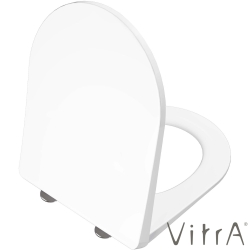 Vitra - Vitra Metropole Round Süper Slim Yavaş Kapanır Klozet Kapağı, Kolay Sökülebilir, Mat Beyaz