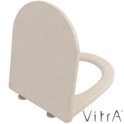 Vitra - Vitra Metropole Round Süper Slim Yavaş Kapanır Klozet Kapağı, Kolay Sökülebilir, Mat Kum Beji