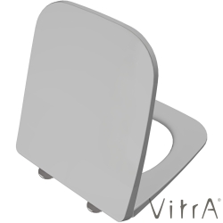 Vitra - Vitra Metropole Round Süper Slim Yavaş Kapanır Klozet Kapağı, Kolay Sökülebilir, Mat Taş Gri