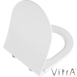 Vitra - Vitra Metropole Round Slim Yavaş Kapanır Klozet Kapağı, Kolay Sökülebilir, Çift Kat Görünümlü, Mat Beyaz