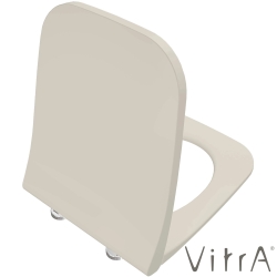 Vitra - Vitra Metropole Square Slim Yavaş Kapanır Klozet Kapağı, Kolay Sökülebilir, Mat Kum Beji
