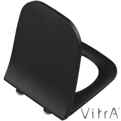 Vitra - Vitra Metropole Square Slim Yavaş Kapanır Klozet Kapağı, Kolay Sökülebilir, Mat Siyah