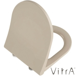Vitra - Vitra Metropole Round Slim Yavaş Kapanır Klozet Kapağı, Kolay Sökülebilir, Tek Kat Görünümlü, Mat Bej