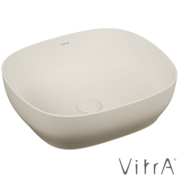 Vitra - Vitra Outline Kare Çanak Lavabo, 48 cm, Mat Kum Beji, VitraClean - 5994B422-0016